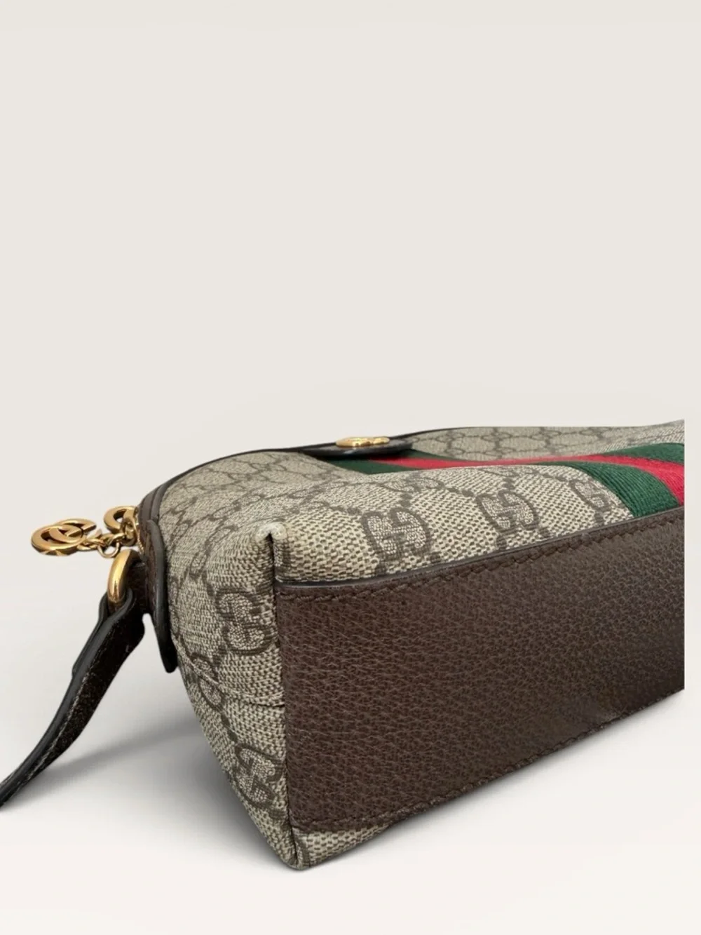 Gucci GG Supreme Canvas Crossbody Bag Web Stripe Ophidia Small Done - Picture 5 of 16